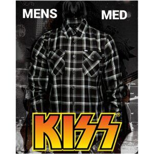 DIXXON x KISS- DRESSED TO KILL- Collab Limited Edition Flannel Shirt - Men's M